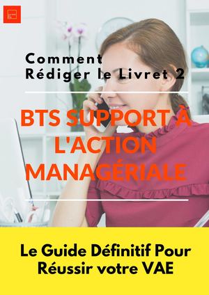 Extrait Guide Rédiger L2 BTS Support à l'Action Managériale
