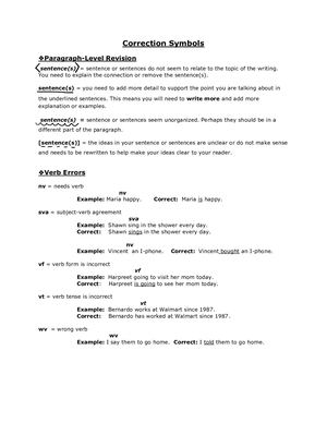 Correction Symbols Fall 20rawr16