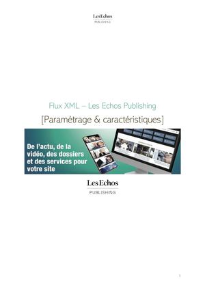Flux Xml Ec Les Echos Publishing 202012