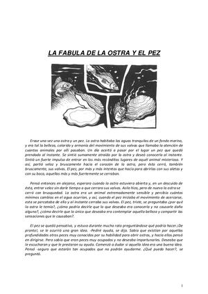 La Fabula De La Ostra Y El Pez