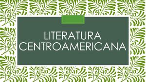 Literatura Centroamericana (1)
