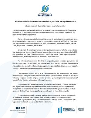 Comunicado Oficial Bicentenario