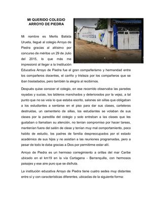 Mi Querido Arroyo De Piedra