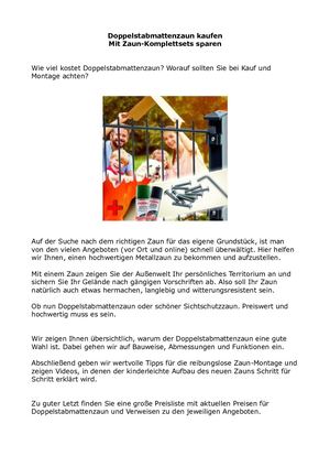 Doppelstabmattenzaun preiswert kaufen