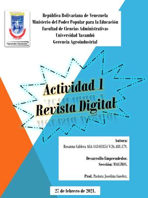 Desarrollo Emprendedor Actividad 1 Rosanna Caldera