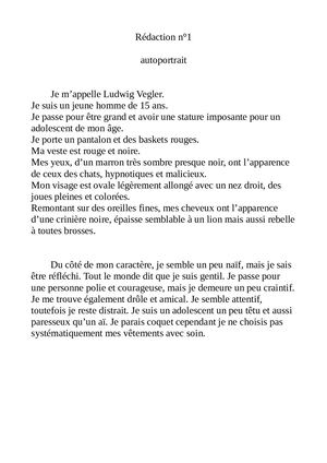 Rédaction Autoportrait
