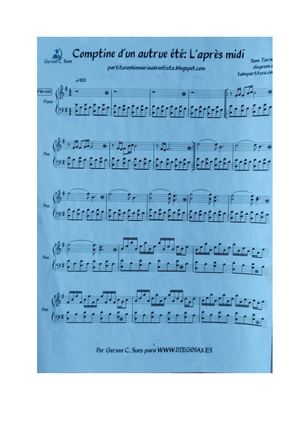 Comptine d'un autrue été: L'après midi-Partitura