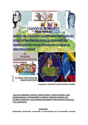 Propuesta Para La Aplicación Del Poder Constituyente Originario 1 2 3