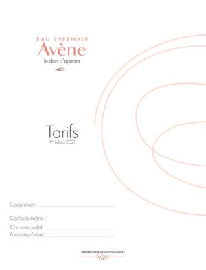 Tarifs Avène Mars 2021