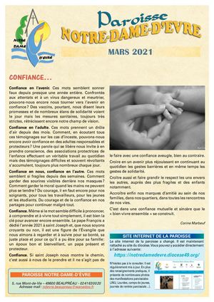 Journal paroissial de  Fevrier 2021