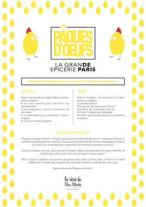 Enigmes chasse aux oeufs