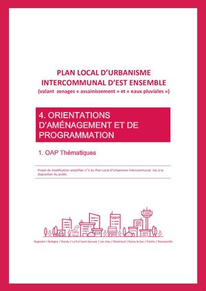 -	Orientations d’aménagement et de programmation (OAP Thématiques