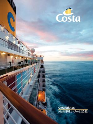 Costa Croisières : Mars 2021 - Avril 2022