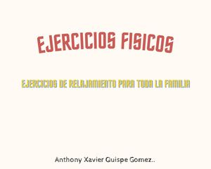 Cartilla de ejercicios físicos.