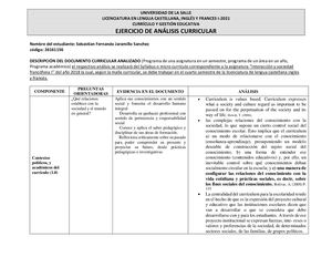 Ejercicio De Análisis Curricular Sebastian Jaramillo