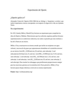 Experimento De Oparin