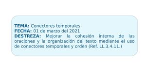 Conectores Temporales