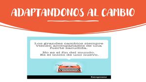 Adaptandonos Al Cambio