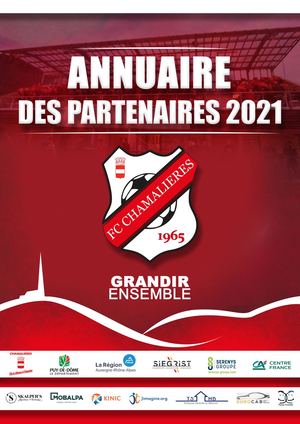 Annuaire 2021 des partenaires du FC Chamalières