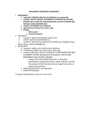 Liste Indicateurs Temporels