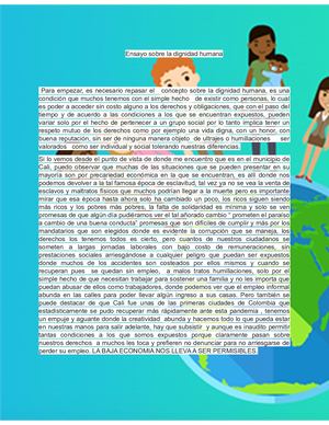 Ensayo Dignidad Humana