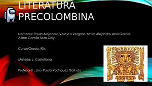 Literatura Precolombina Español