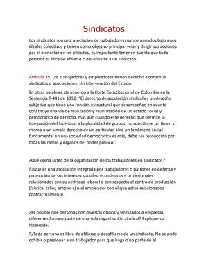 Sindicatos