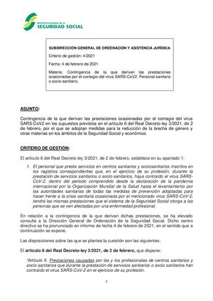 Prestaciones Sanitarios Sociosanitarios Covid19