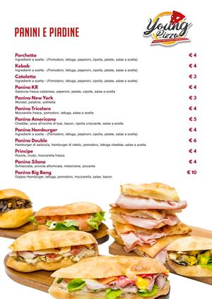 Young Pizza Menu
