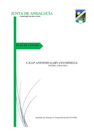 Plan De Centro 2020 2021