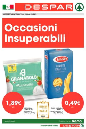 Offerte Despar valide dall' 11 al 24.03.2021