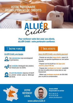 Allier Crédit Plaquette Antoine Brun