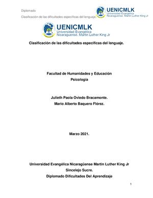 Intervención Psicoeducativa en los TEL