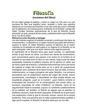Filosofía Resumen
