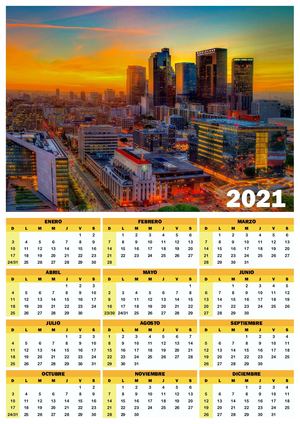 Calendario 2021 Hoja (A3) J