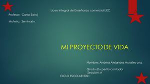 Mi Proyecto De Vida Andrea Muralles 6to Pc A