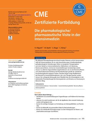 14 Die Pharmakologische Pharmazeutische Visite In Der Intensivmedizin