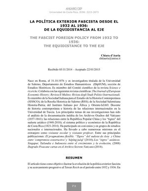 Política Exterior Del Fascismo