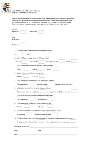 Encuesta Preguntas Cerradas