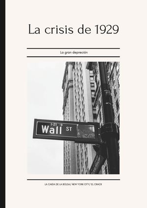 La Crisis 1929