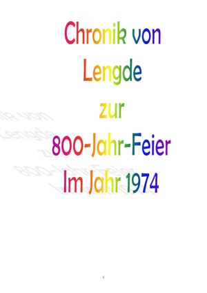 Chronik Lengde Zur 800 Jahr Feier