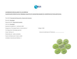 Plan Analitico Psicología Social Lg1er Sem2021