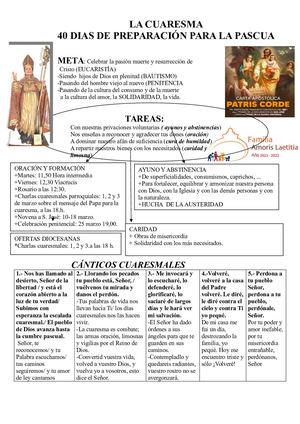 La Cuaresma Del Año 2021