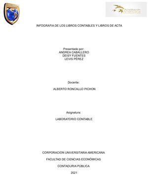 Infografia De Los Libros Contables Y Libros De Acta