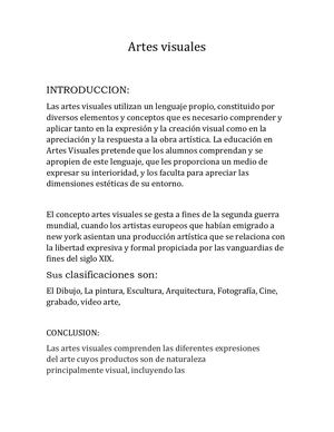 Artes Visuales