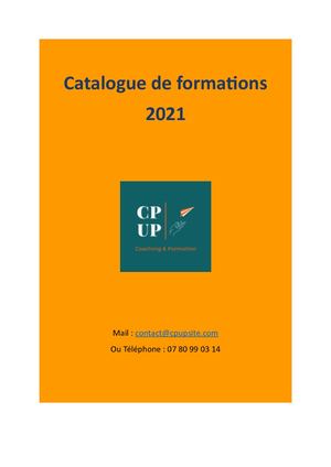 Catalogue De Formations Céline Pessereau