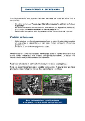 Isolation plancher bas
