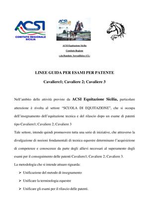 Linee Guida Per Rilascio Patenti