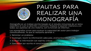 Pasos Para Hacer Una Monografía