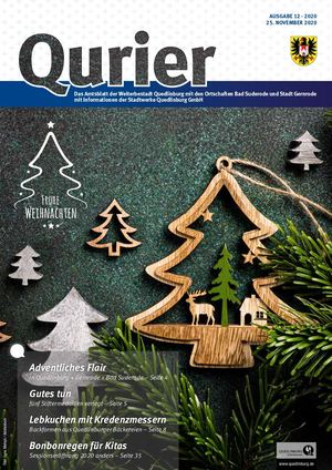 Qurier 12/2020 vom 25.11.2020 - Das Amtsblatt der Welterbestadt Quedlinburg mit den Ortschaften Bad Suderode und Stadt Gernrode mit Informationen der Stadtwerke Quedlinburg GmbH